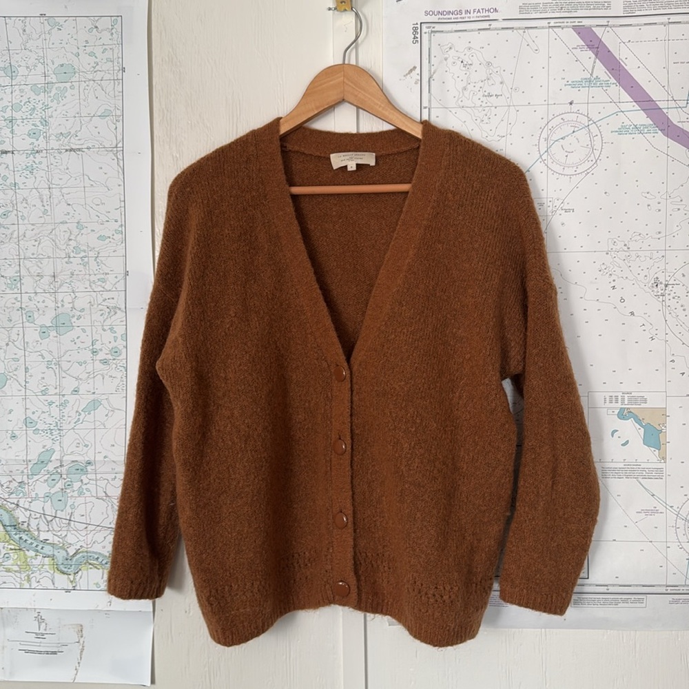 Sezane Brown Cozy Knit Cardigan